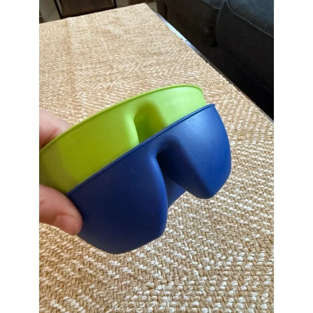 Set of 2 Divided Plastic Snack Bowls